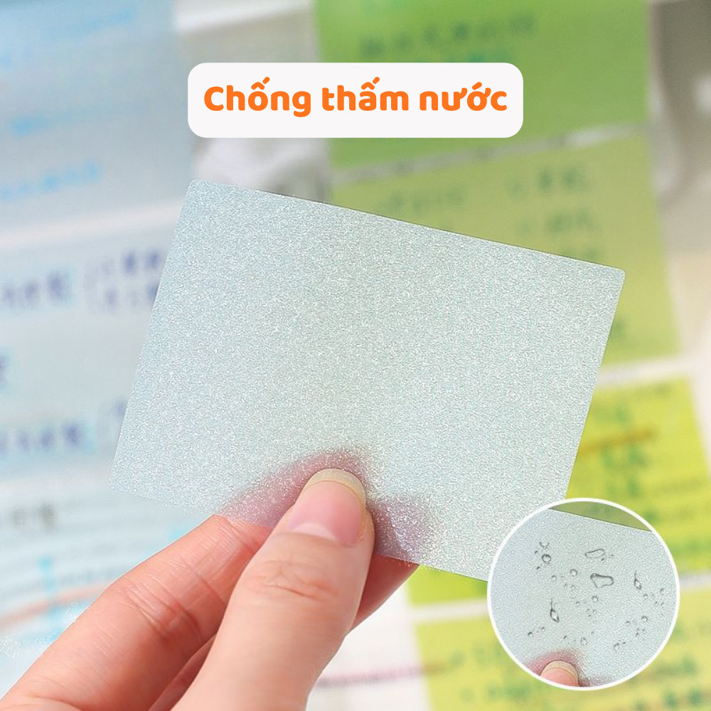 Hộp 105 Giấy Ghi Chú Nhiều Màu Sticky Note, Giấy Note Chống Thấm Viết Được Bút Bi & Gel Không Lem