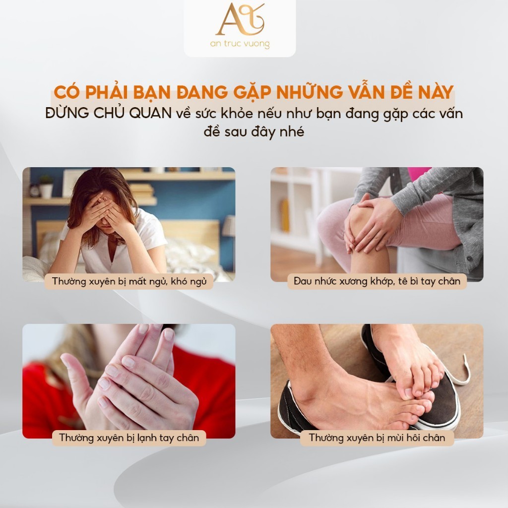 Thảo mộc ngâm chân An Trúc Vương dược liệu làm ngủ ngon thư giãn giảm căng thẳng mệt mỏi cả gia đình