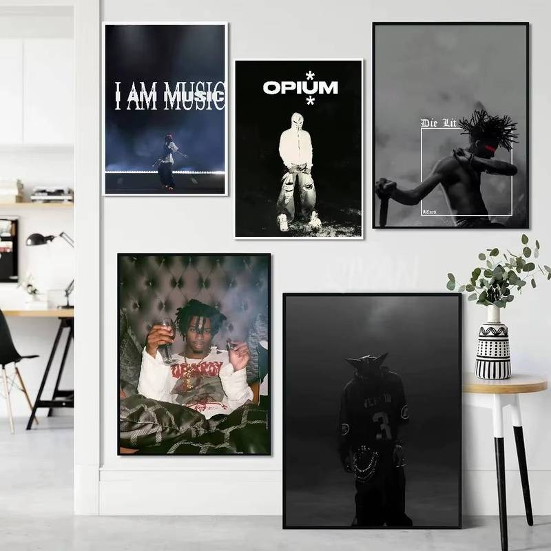 Opium rapper Playboi Carti poster Phòng khách, phòng ngủ, lối vào, quán bar trang trí quán cà phê tranh canvas trang trí nghệ thuật