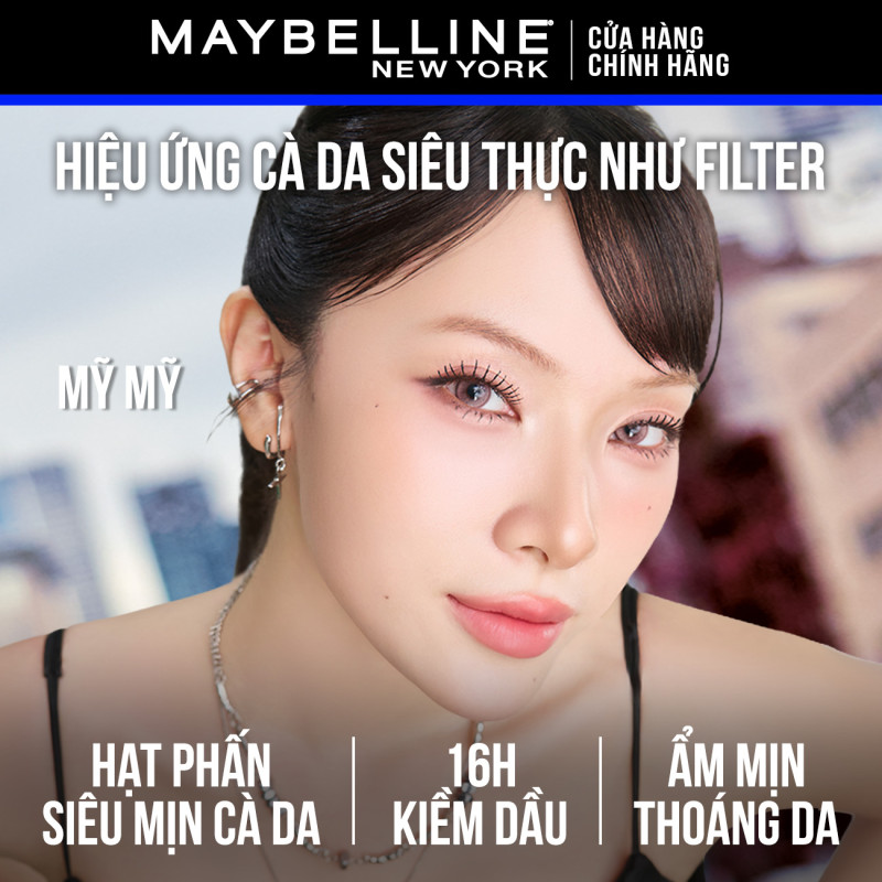Phấn phủ bột "filter" cà da, kiềm dầu, chống nước, lâu trôi 16H Fit Me Mattifying Setting Powder Maybelline New York 10g