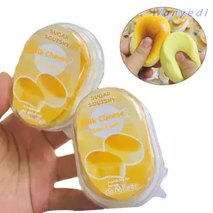 WANYEDI Squishy Bóp Đồ Chơi, Họa Tiết Mềm Squishy Mô Phỏng Phô Mai Bánh Mì Bóp Đồ Chơi, Đồ Chơi Cảm Giác Hình Thực Phẩm Phục Hồi Chậm