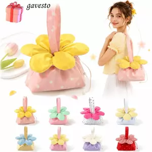 Túi đeo chéo hoa GAVESTO, Túi xách hình hoa Tulip chấm bi đơn giản, Túi đeo vai hoa Mini đa năng nhẹ dễ thương Túi Tote đi lại
