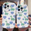 Ốp lưng tương thích cho iPhone 17 Air 16 15 14 13 12 11 Pro X XR XS Max SE 2020 6 7 8 Plus Kem gợn sóng cong cạnh Motif Khủng long nhỏ NYK439