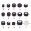 YRBWD 5 Cái Đầu Ghi Băng Pinroller, Con Lăn Áp Suất Cassette Nhựa Cao Su, Với Thiết Kế Trục Đa Đặc Điểm Kỹ Thuật Âm Thanh Tầng Con Lăn Phần Thiết Bị Âm Thanh Lắp