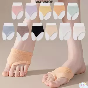 Tất lót bàn chân trước cao gót BRABRARAA, Tất mắt cá chân thoáng khí thông thường, Tất thuyền Cotton màu trơn có độ đàn hồi cao