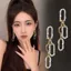 Hàng Ngày Đẹp Ánh Sáng Sang Trọng Kim Cương Giả Dây Chuyền Bông Tai Phong Cách Mới Hợp Thời Trang Bông Tai Người Ảnh Hưởng Phong Cách Thoáng Mát Bông Tai Độc Đáo E23742026-6-11
