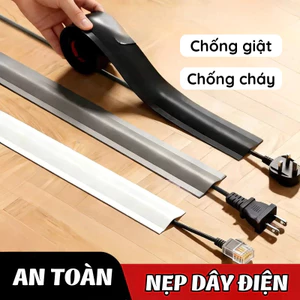 Nẹp Dây Điện Nhựa PVC Dày Dặn Bán Nguyệt, Ghen Bán Nguyệt Dán Sàn Chống Vấp Ngã Bảo Vệ Dây Cáp Điện Cao Cấp-TOOLIX