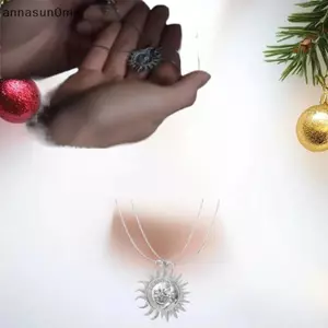 AA 1 Cặp Retro Mặt Trăng Mặt Trời Mặt Dây Chuyền Nelace Cá Tính Cặp Đôi Choker Dây Chuyền Trang Sức Cho Ngày Lễ Tình Nhân Quà Tặng VN