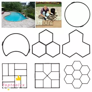 TOPTOOLCX Khuôn bê tông Thủ công Sàn vỉa hè Trang trí bãi cỏ Hình dạng đa dạng DIY Con đường sân vườn
