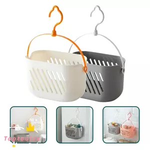 Giỏ đựng đồ treo TOPTOOLCX, Hộp đựng đồ màu trơn Giỏ treo phòng tắm, có móc PP Treo tường Giỏ đựng đồ vệ sinh