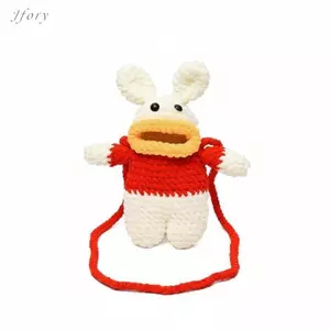 Jfory Móc Ếch Túi Điện Thoại Móc Handmade Dệt Kim Ếch Túi Phụ Kiện Thời Trang Sợi Mềm Dệt Họa Tiết Cho Bé Gái, Du Lịch