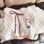 Bộ đồ ngủ bộ đồ mặc nhà ngọt ngào họa tiết hoạt hình vải cotton mây, dài tay quần dài, dành cho mùa xuân thu