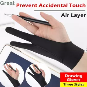 TUYỆT VỜI 1 Găng Tay Tranh, Găng Tay Vẽ Chống Chạm 1 / 2 Ngón Tay, Chống Mồ Hôi Đa Năng Chống Mồ Hôi Chống Tai Nạn Găng Tay Cảm Ứng Bảng Màn Hình