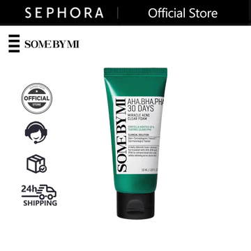 SOME BY MI Sữa rửa mặt sạch sâu kiềm dầu dịu da mụn AHA-BHA-PHA 30 Days Miracle Acne Clear Foam 100ml