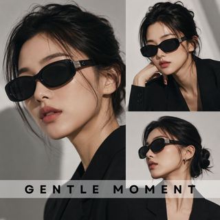 Kính râm gọng vuông GENTLE MOMENT kính mát oval chống tia UV chống nắng thời trang nam nữ phong cách GMT603