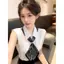 Áo sơ mi không tay có dây buộc mùa hè Thiết kế mặc ngoài Cảm giác thích hợp Áo đẹp khổng lồ