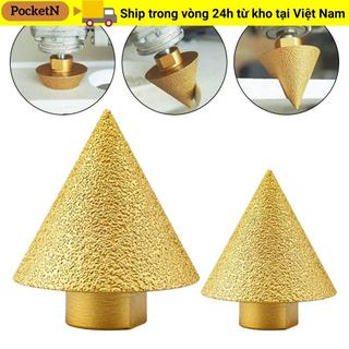 Mũi khoan vát POCKETN, Mũi khoan mở rộng đục lỗ hình nón 38 / 50mm, Khắc đánh bóng gạch men Chamferer Máy mài góc Tông đơ Mũi khoan