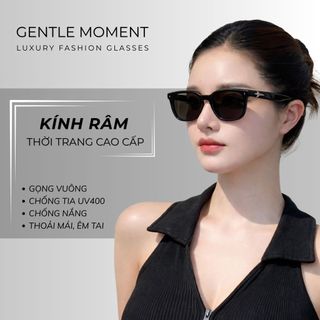 [KOL Live] Kính râm gọng vuông nam nữ GENTLE MOMENT kính mát chống tia UV chống nắng phong cách thời trang GM9547