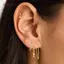 AqToCna 4 Dây Xích Huggie Bông Tai Dành Cho Nữ Thời Trang Hoa Tragus Vòng Bông Tai Sụn Số Lượng Lớn Xuyên Xoắn Trang Sức Lobe Bông Tai AqToCna