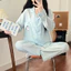 Bộ đồ ngủ xuyên biên giới cho nữ; phong cách học đường; bộ đồ mặc nhà tay dài rộng rãi, ngọt ngào dễ thương mùa xuân thu