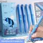 GREA 4 Cái / bộ Bút Gel, Bút Xóa Mực Xanh / Đen 0.5 Mm, Bút Trung Tính Cầm Mềm Sáng Tạo Văn Phòng Trường Học