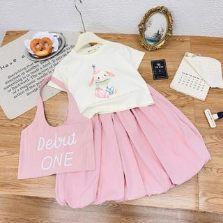 S229-[tomnaukids][KÈM TÚI] Set 3ct áo thun phối chân váy bí cho bé gái size từ 8-35Kg