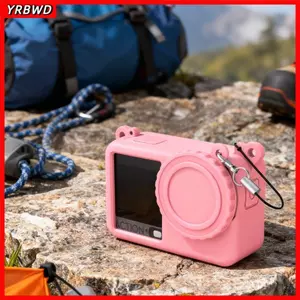 Bảo vệ YRBWD, chống trầy xước có dây bảo vệ camera, Vỏ silicon chống sốc mềm cho phụ kiện máy ảnh hành động DJI Osmo Action 6