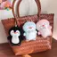 CANAMEK Hoạt Hình Dễ Thương Nơ Penguin Sang Trọng Móc Khóa Kawaii Chim Cánh Cụt Nhồi Bông Búp Bê Mặt Dây Chuyền Bapa Trang Trí Mặt Dây Chuyền Phụ Kiện Quà Tặng CSF