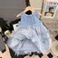 Bé gái (90-140) Mùa hè Phong cách mới Phong cách phương Tây Váy gạc Denim