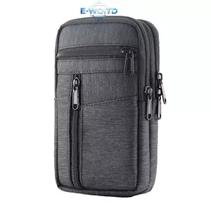 E-WOITD Chống Nước Nữ Túi Thắt Lưng Ví Hai Lớp Ngoài Trời Eo Fanny Pa Có Thắt Lưng Nam Túi Điện Thoại Unisex Ví E-WOITD