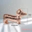 Tượng chó Disco Dachshund Trang trí gương sáng bóng Tượng chó con cho màn hình máy tính để bàn gia đình cổ điển