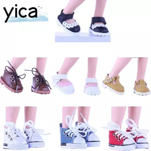 YICA 1 Đôi Giày Búp Bê, Giày Búp Bê Đế Cao Su 4,8Cm, Giày Thể Thao Búp Bê PU Vải Phong Cách Thường Ngày Cho Búp Bê Khoai Tây 24cm Mia DIY Doll Craft