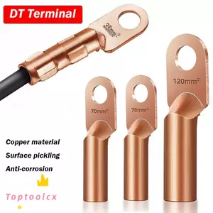 TOPTOOLCX Coppe Terminal, Đầu nối dây cáp đồng nhỏ, Cáp nối dây không cách nhiệt