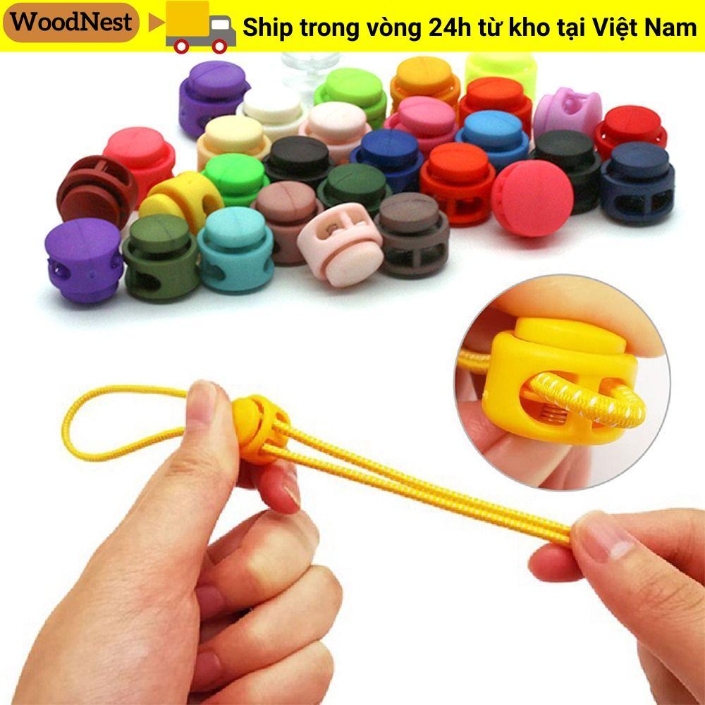 WOODNEST 10 Chiếc Kẹp Dây, Phụ Kiện Túi Paracord Dây Lò Xo Khóa Nút Chặn, Tự Làm Dây Giày Ba Lô Dây Giày Nhựa Chuyển Đổi Kẹp Khóa