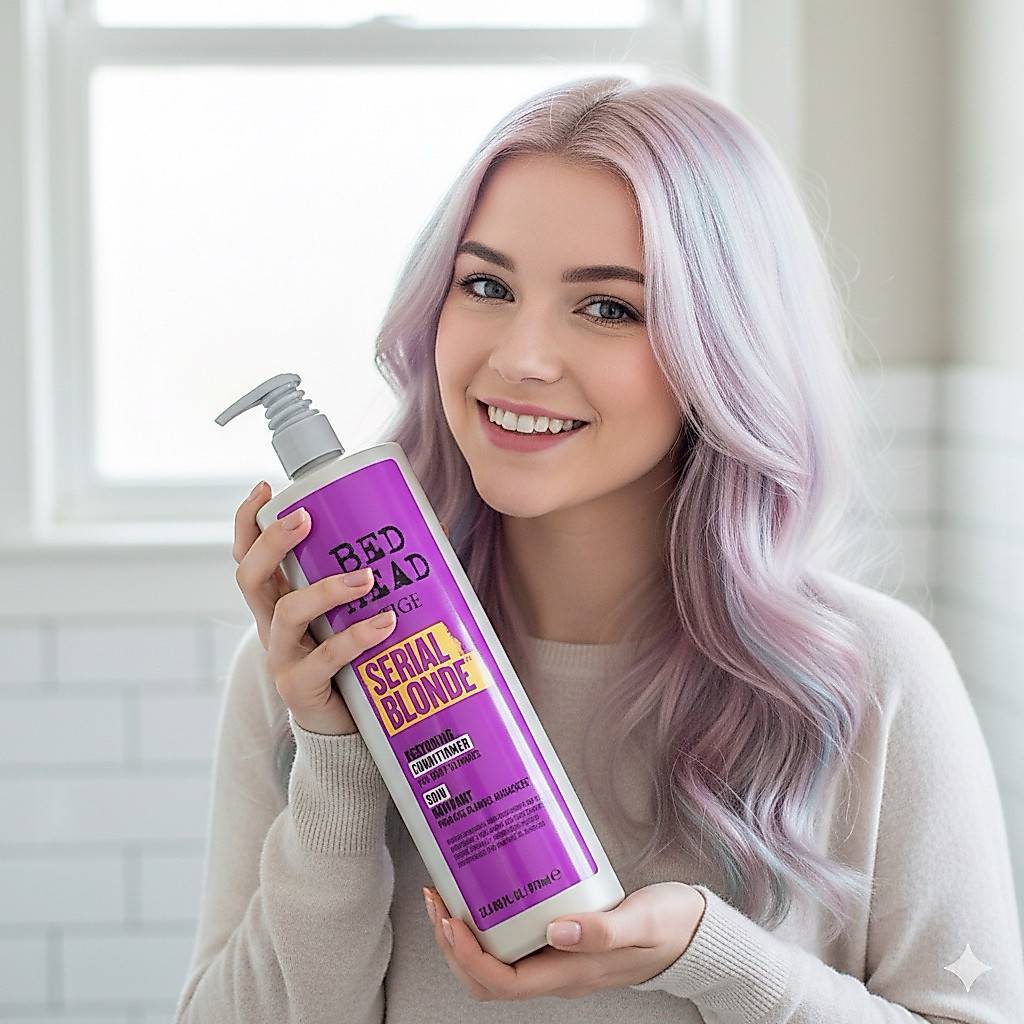 DẦU XẢ TIGI BED HEAD (CHAI TÍM RUỘT TRẮNG) GIỮ MÀU TÓC TẨY NHUỘM SÁNG, HIGHLIGHT PASTEL MỸ 970ML
