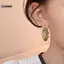 KUZHEN 1 Cặp Retro Kết Cấu Không Đều Đá Đính Hạt Vòng Bông Tai Phong Cách Hàn Quốc Trang Sức Thời Trang Cho Nữ Phụ Kiện Thanh Lịch HOT