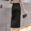 Phụ Nữ Gợi Cảm Bên Chia Bodycon Váy Nữ Thời Trang Đen Công Sở Váy Midi