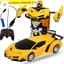 Tỉ Lệ 1: 18 2 Trong 1 Điều Khiển Từ Xa Xe Thể Thao Robot Biến Hình Đồ Chơi Cho Bé Trai