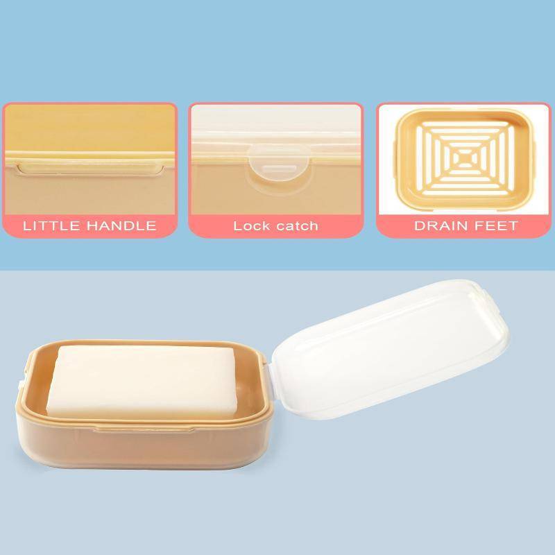 HFSHY 1 Hộp Xà Phòng Mini Du Lịch Hộp Bảo Quản Xà Phòng Chống Rò Rỉ Di Động, Thích Hợp Cho Ký Túc Xá Du Lịch, Cắm Trại VN