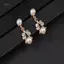 PNPIA- 3 Cái / bộ Thời Trang Retro Nữ Bộ Trang Sức Kim Cương Giả Ngọc Trai Nhân Tạo Tiệc Cưới Cưới Nelace Vòng Tay Bông Tai