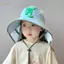 PNPIA- Mũ chống nắng vành rộng cho trẻ em Quạt sạc năng lượng mặt trời Ne Flap UV Bảo vệ cho các hoạt động đi biển mùa hè
