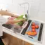 Giỏ có thể thu vào trên bồn rửa Ra Giỏ mở rộng để giặt rau quả Dụng cụ sắp xếp nhà bếp có thể điều chỉnh [VN]
