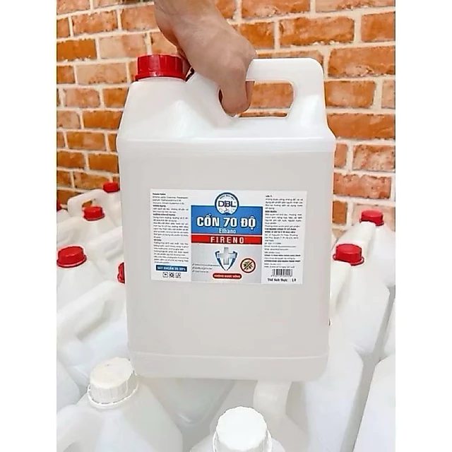 Dung dịch cồn kháng khuẩn 70 độ can 5 lít Làm sạch, kháng khuẩn, khử mùi.