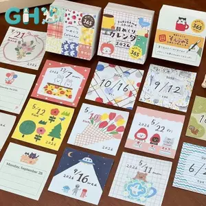 Lịch để bàn kiểu Nhật GHX 2026 - Sổ tay minh họa hàng ngày với phong cách minh họa dễ thương VN