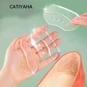 CATIYAHA Miếng Dán Gót Chân Silicon, Tăng Chống Mài Mòn Trong Suốt Tay Cầm Đế Lót, Chăm Sóc Bàn Chân Thoải Mái Silicon Giảm Đau Lót Giày Nữ