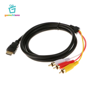 Bộ chuyển đổi dây âm thanh 5ft 1.5 đến 3 RCA Bộ chuyển đổi phích cắm truyền động từ