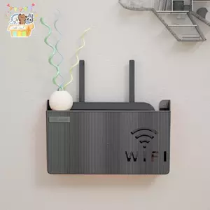 Bộ định tuyến Wifi không dây Kệ Hộp lưu trữ Treo tường Nhựa ABS Hộp sắp xếp cáp Điện Braet Hộp sắp xếp Trang trí nội thất ELWW