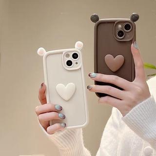 Ốp Điện Thoại Trái Tim Tình Yêu 3D Dễ Thương Cho IPhone 17 16 15 14 13 12 11 Pro Max Plus 16E Silicon Mềm Thời Trang Hàn Quốc Màu Kẹo Sáng Tạo