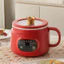 Nồi Điện Đa Năng 1.8L Lòng Men Sứ Ceramic Nấu Mì Hấp Luộc Chiên Xào Lẩu Mini Tiện Lợi Sinh Viên