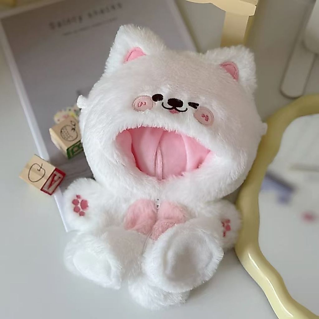 Samoyed Quần Áo Cho Bé 20CM Jumpsuit Động Vật Nhỏ Dễ Thương Hoạt Hình Búp Bê Sang Trọng Động Vật Jumpsuit Phụ Kiện 6.10